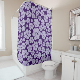 花柄 – 紫 シャワーカーテン