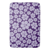 花柄 – 紫 バスマット (正面縦)