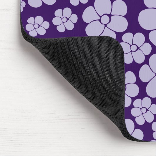花柄 – 紫 マウスパッド (コーナー)