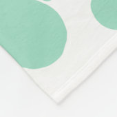 花柄 – 緑（ミント） フリースブランケット (角)