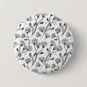 花柄 缶バッジ (正面)