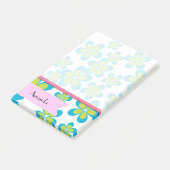 花柄、花柄、お名前 ポストイット (アングル)