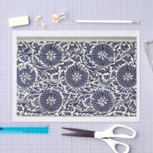 花柄 薄葉紙 (クラフト)