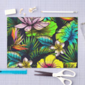 花柄 薄葉紙 (クラフト)