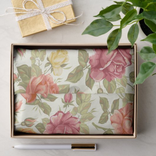 花柄 薄葉紙 (ギフト)