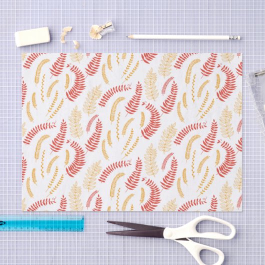 花柄 薄葉紙 (クラフト)