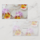 花柄-蘭の名刺 名刺 (正面/裏面)