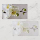 花柄-蘭の名刺 名刺 (正面/裏面)