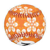 花柄 野球ボール (裏面)