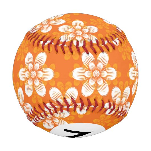 花柄 野球ボール (裏面)