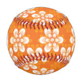 花柄 野球ボール (正面)