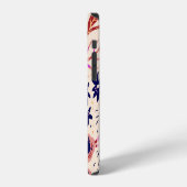 花柄 鳥柄 クラシカルなシームレス パターン iPhoneケース (左側面)