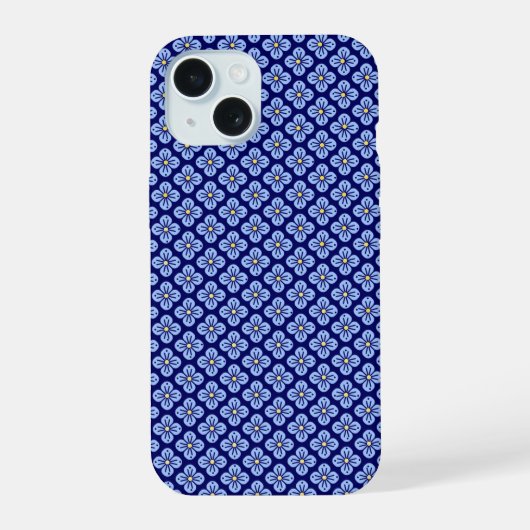 花柄 iPhone 15ケース (裏面)