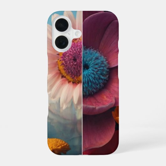 花柄 iPhone 16ケース (裏面)