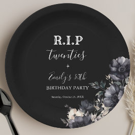 花柄 RIP Twenties 30歳の誕生日パーティー ペーパープレート