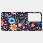 花柄 SAMSUNG GALAXYケース (左側面)