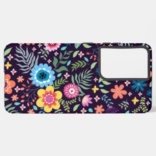 花柄 SAMSUNG GALAXYケース (左側面)