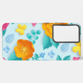 花柄 SAMSUNG GALAXYケース (左側面)