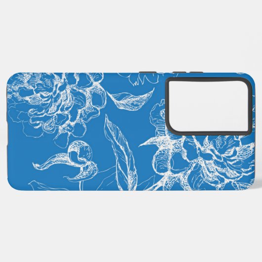 花柄 SAMSUNG GALAXYケース (左側面)