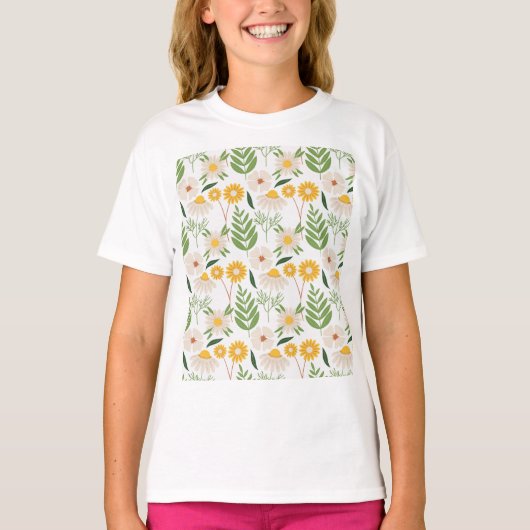 花柄 Tシャツ (正面)