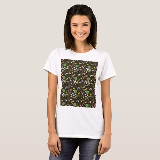 花柄 Tシャツ (正面フル)