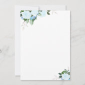 花柄Blooms|の青|の洗礼の招待状 招待状 (裏面)