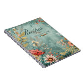 花柄BOHOファミリーレシピ記念帳 ノートブック (右側)