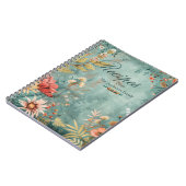 花柄BOHOファミリーレシピ記念帳 ノートブック (左側)