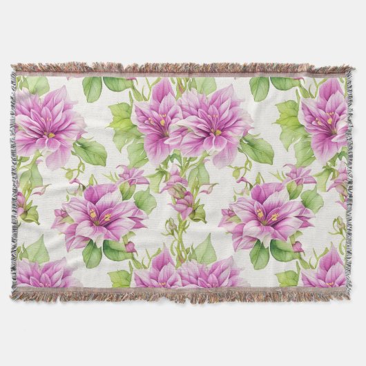 花柄Iリマ花 スローブランケット (正面)