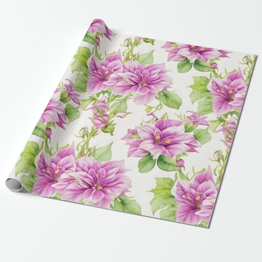 花柄Iリマ花 ラッピングペーパー (アンロールド)