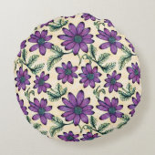 花柄I ラウンドクッション (裏面)