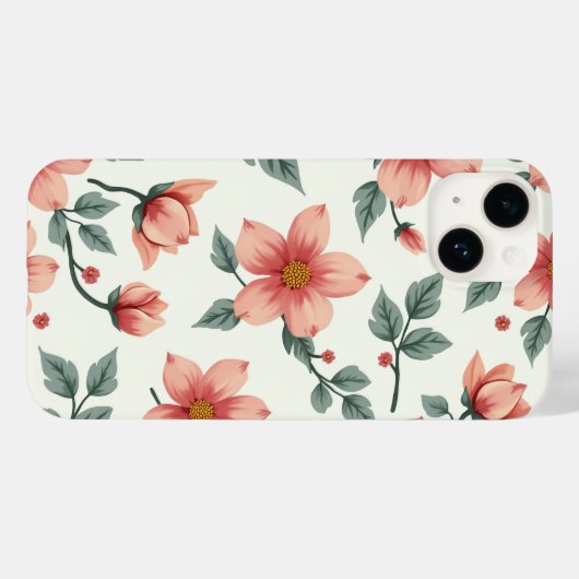 花柄Iphoneケース Case-Mate iPhoneケース (裏面 (横))