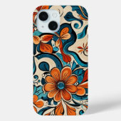 花柄iPhone 15ケース Case-Mate iPhoneケース (裏面)