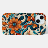 花柄iPhone 15ケース Case-Mate iPhoneケース (裏面 (横))