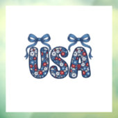 花柄USAリボン愛国ベクター デザイン_1 ウィンドウサイン (シート3)