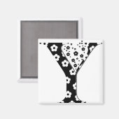 花柄Y マグネット (正面/裏面)