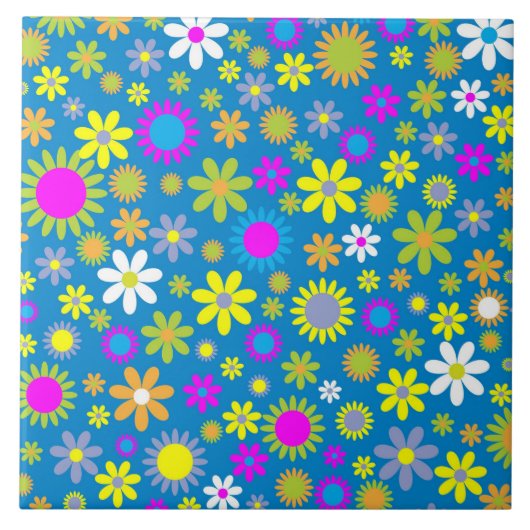 花染め青 タイル (正面)