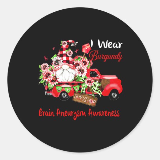 花格言生存脳動脈瘤認識度 ラウンドシール (正面)