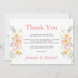 花桃結婚のサンキューカード サンキューカード