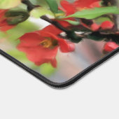 花梨の赤パーソナライズされた花 デスクマット (コーナー)