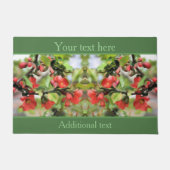 花梨の赤パーソナライズされた花 ドアマット (正面)