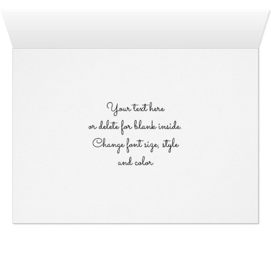 花椅子の上の水彩アートフォトカード (内部横(下))