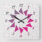 花様式 スクエア壁時計 (正面)