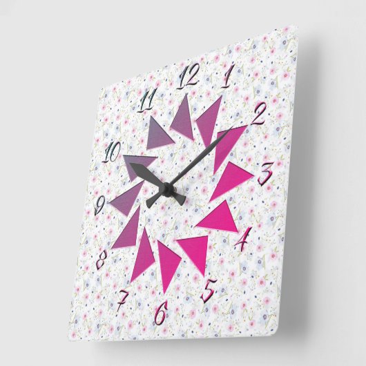 花様式 スクエア壁時計 (傾斜)
