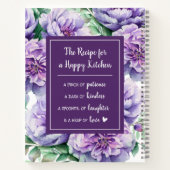 花模様かわいらしズガールズ1stクックブックパープルレシピ ノートブック (裏面)