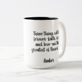 花模様が素敵なブラックティーカップ マグ (正面右)