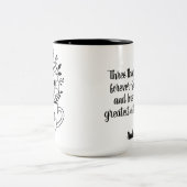 花模様が素敵な黒い湯飲み ツートーンマグカップ (中央)