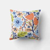 花模様のイラスト クッション (裏面)