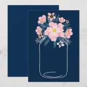 花模様のメイソンジャー テンプレート (正面/裏面)