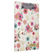 花模様のモダンでパーソナライズな用箋挟 クリップボード (右)